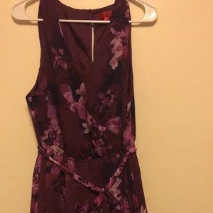 Worn Once Jennifer Lopez Mulberry dress with floral accents